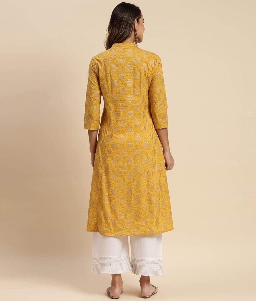 Elegant Yellow Ethnic Top