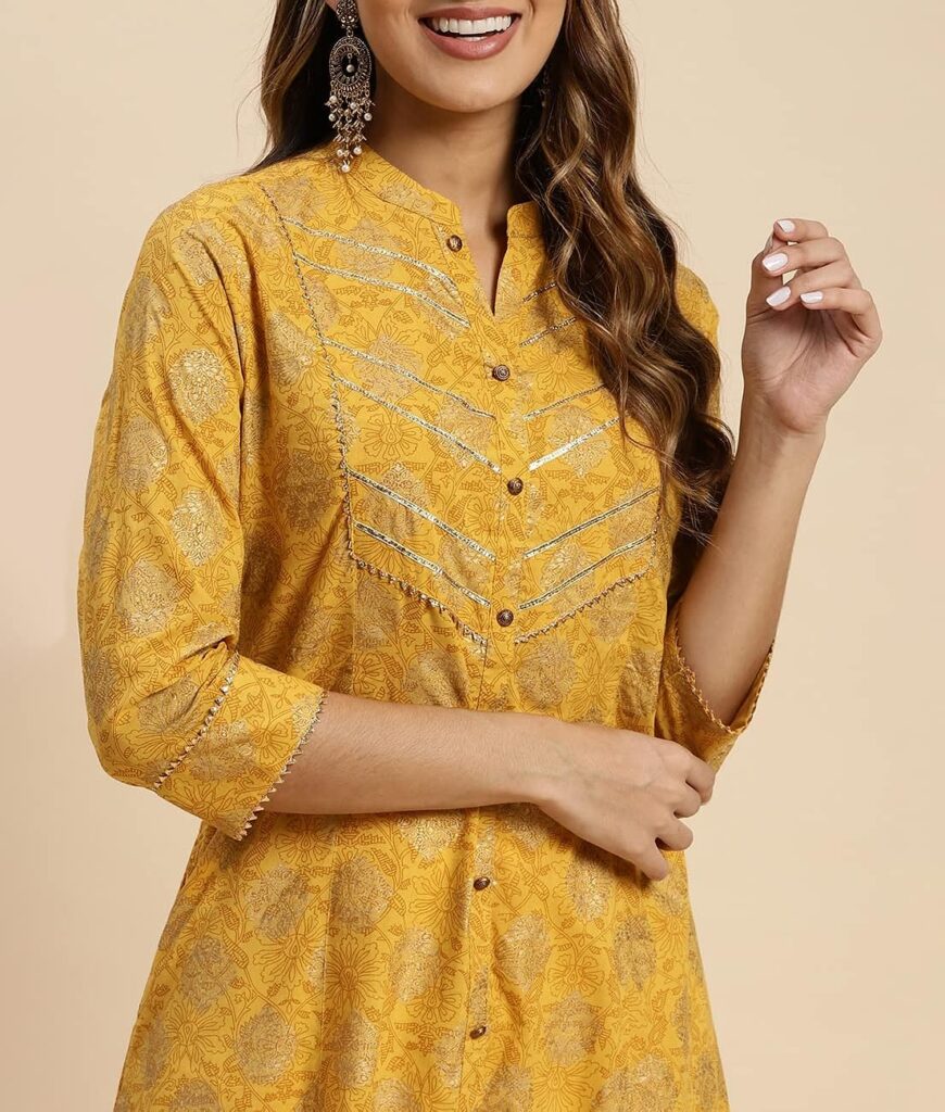 Stylish Yellow Ethnic Tunic