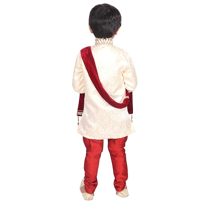 Red Embroidered Sherwani