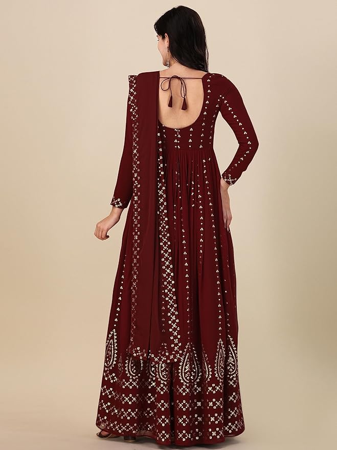 Embroidered Semi-Stitched Dress