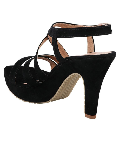 Midnight Gladiator Style Heeled Shoes