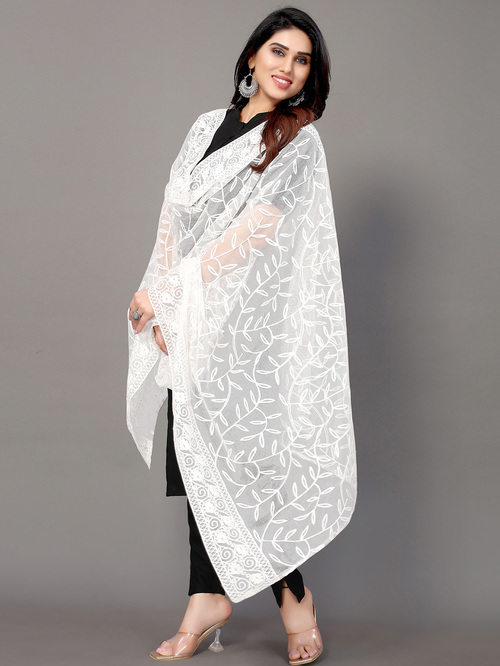 White Colour Dupatta Online