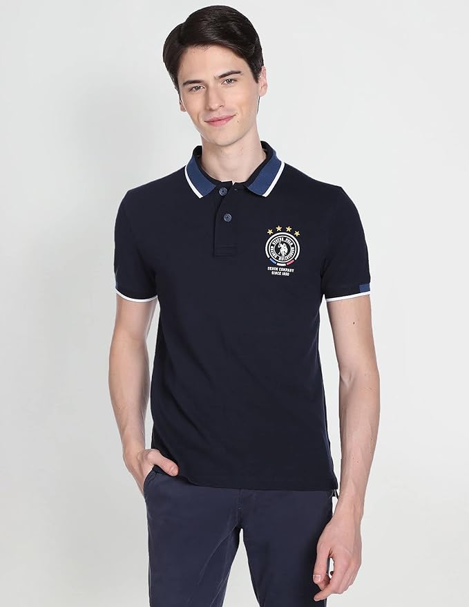 blue polo t shirt