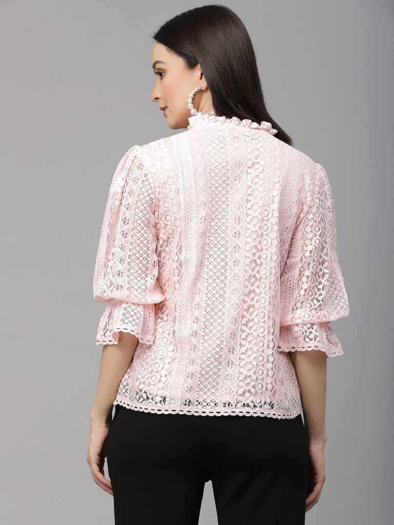 Coral Lace Blouse