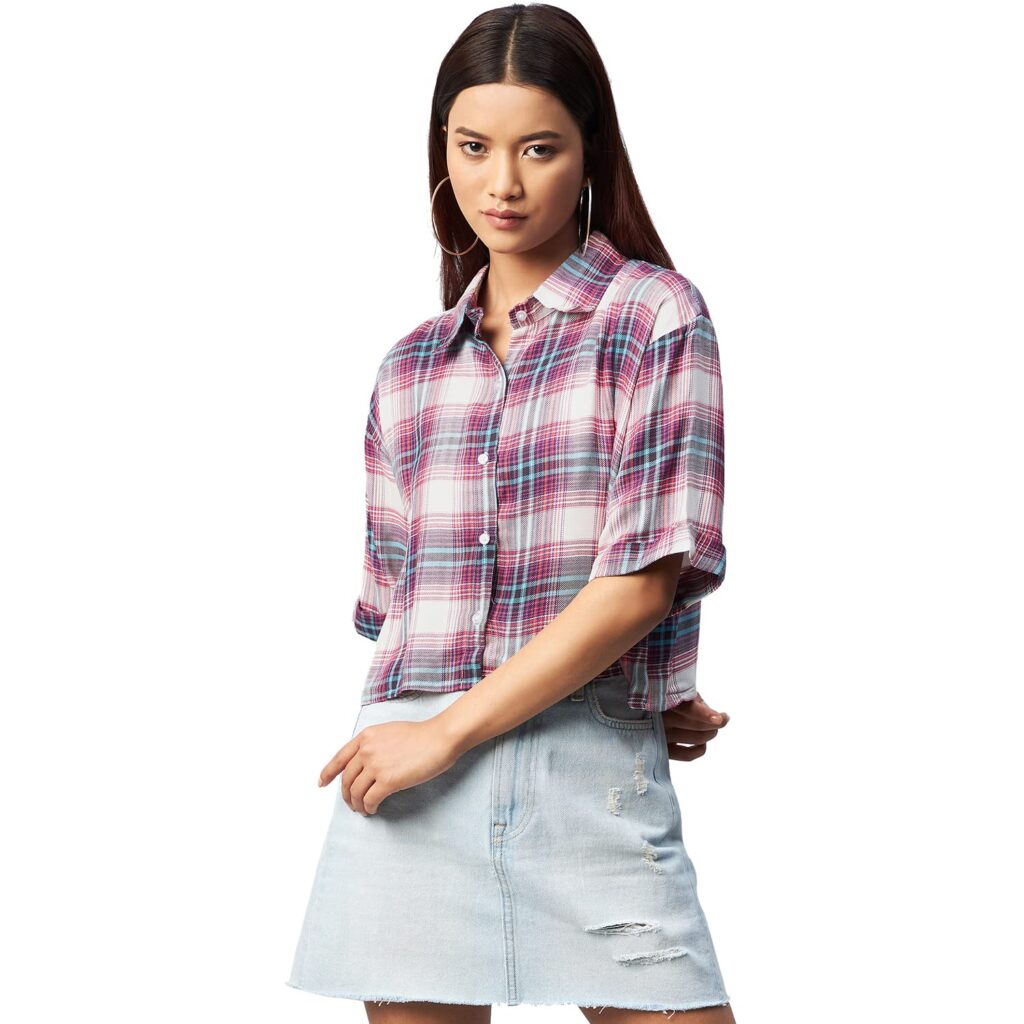 cropped dress shirt