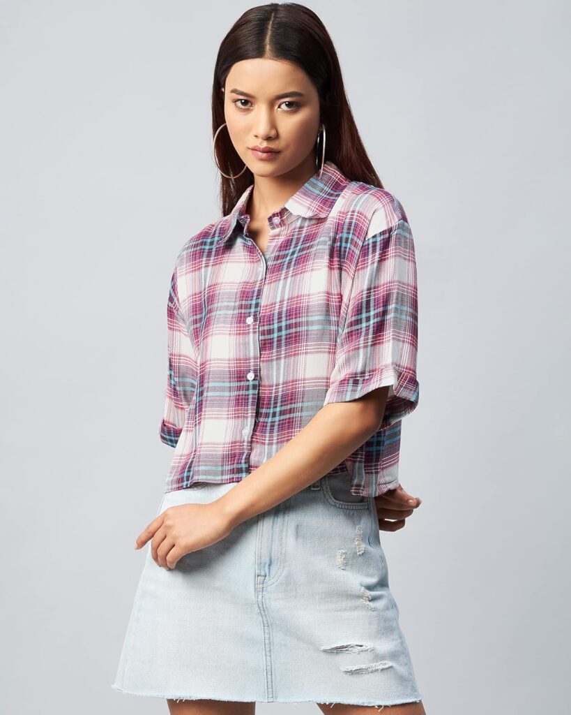 cropped dress shirt