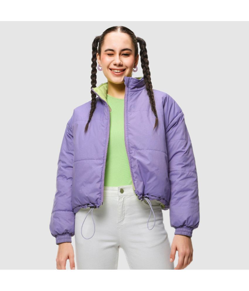 Bewakoof Nylon Purple Puffer Pack