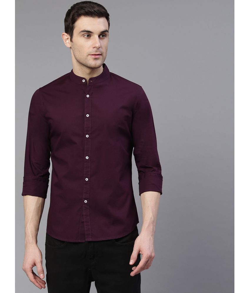 purple cotton shirt