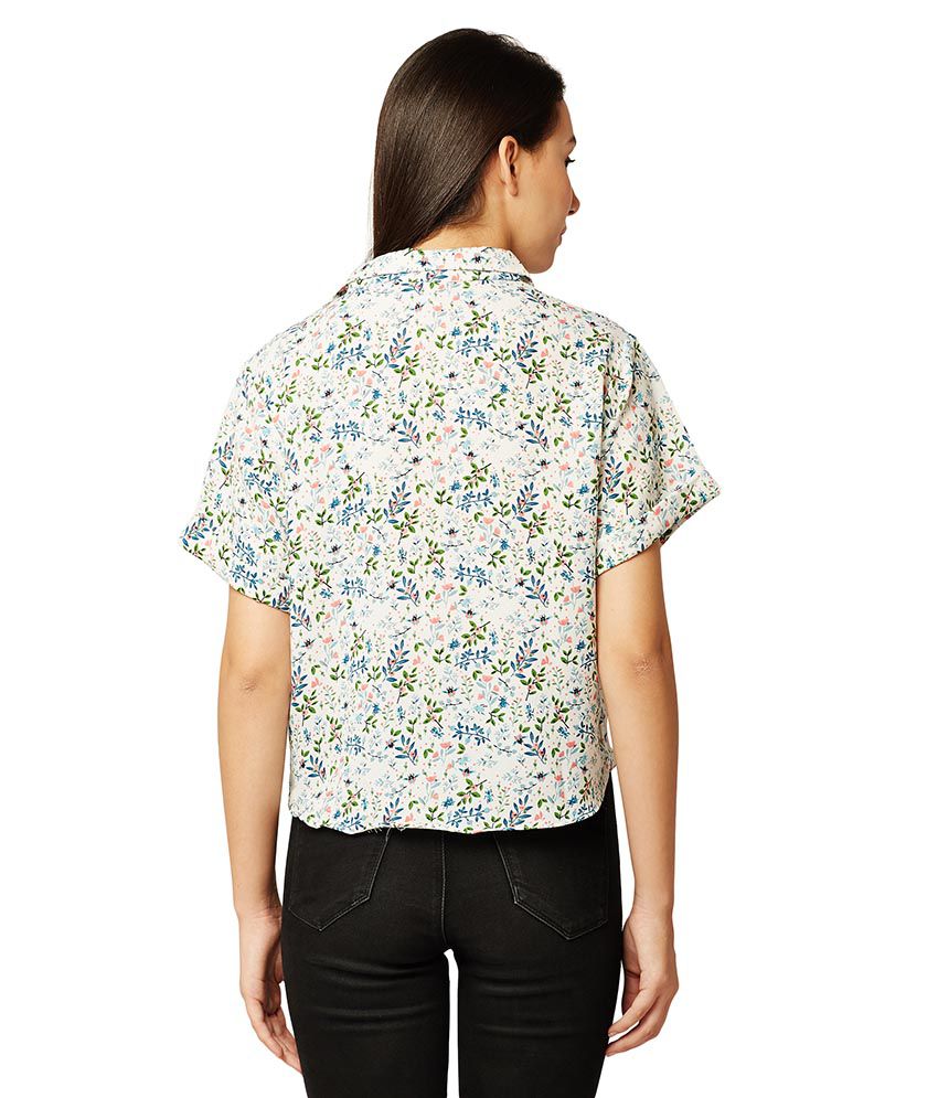 Flowered Jean Shirts
