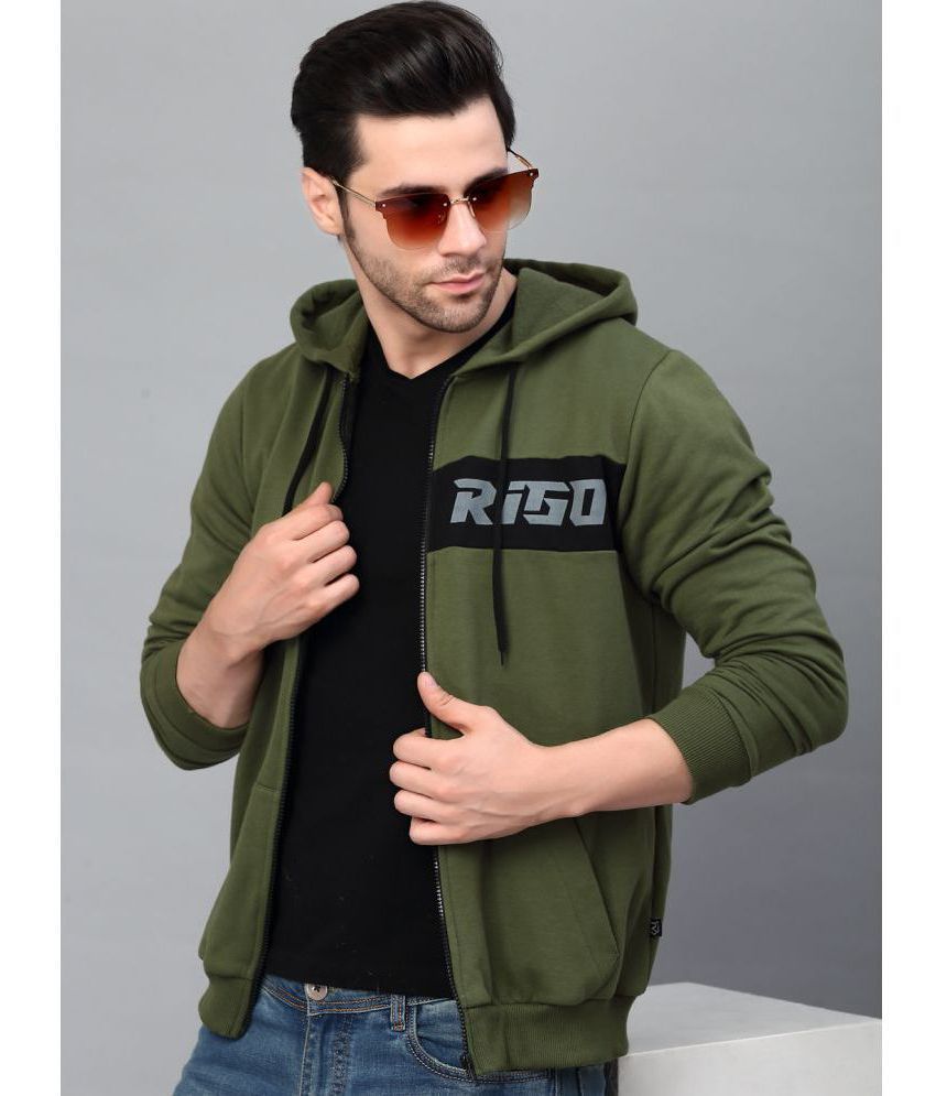 green hooded sweatshirt