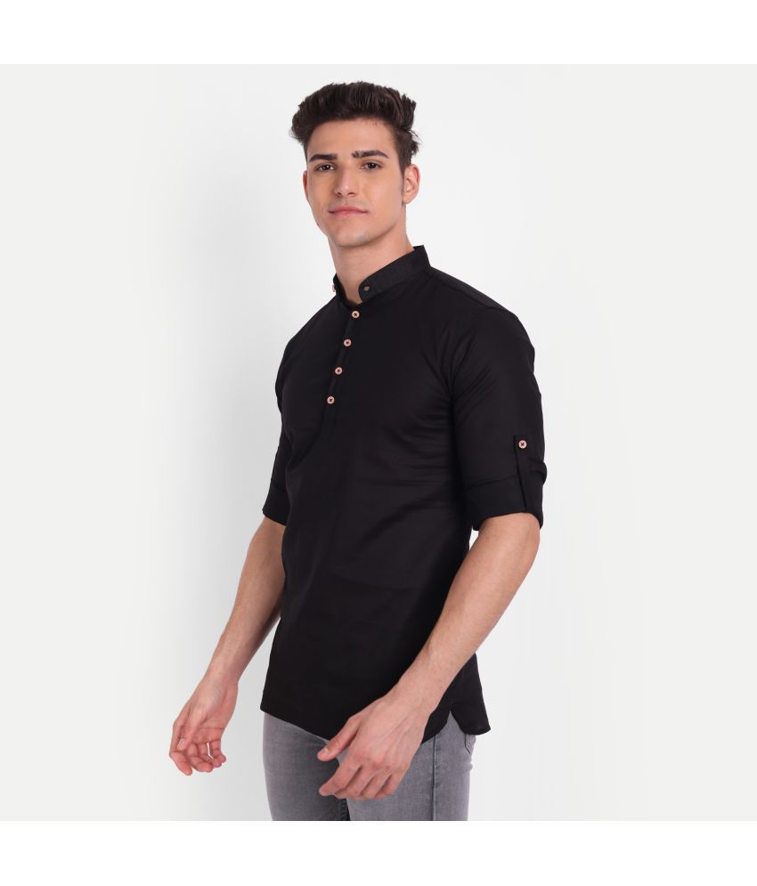 men's black casual shirt