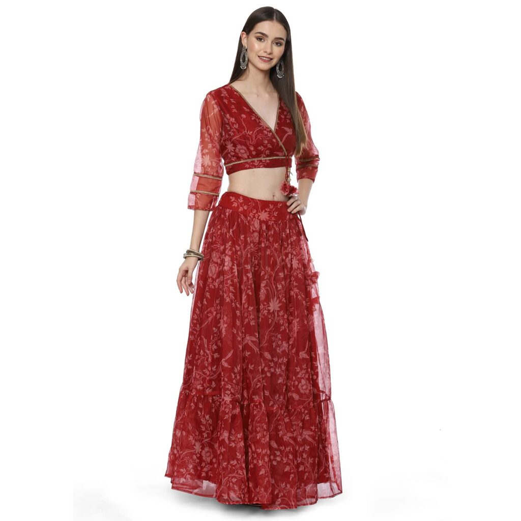 Garnet Red Lehenga