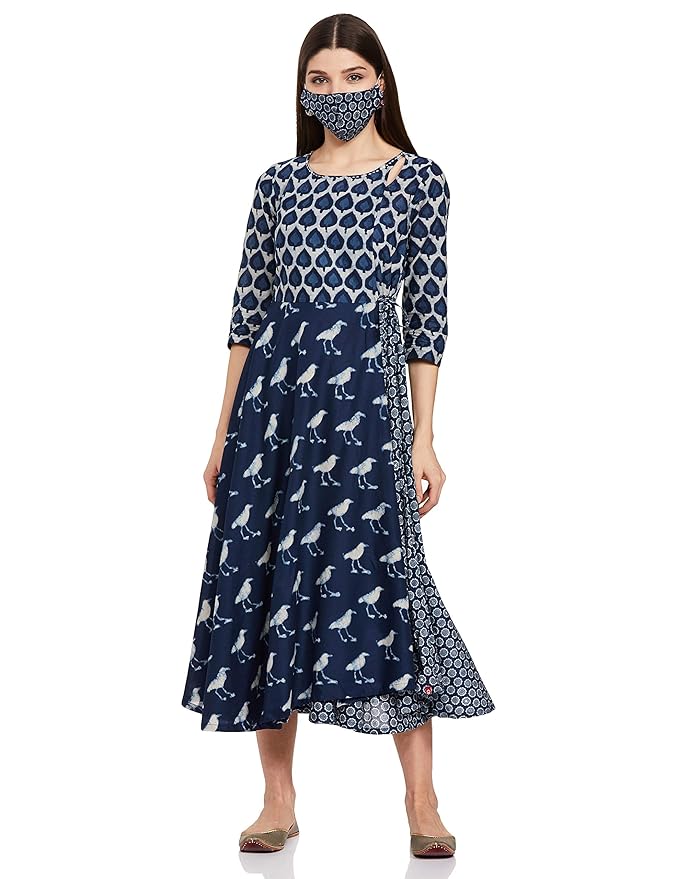 Biba - Indigo Printed Dress