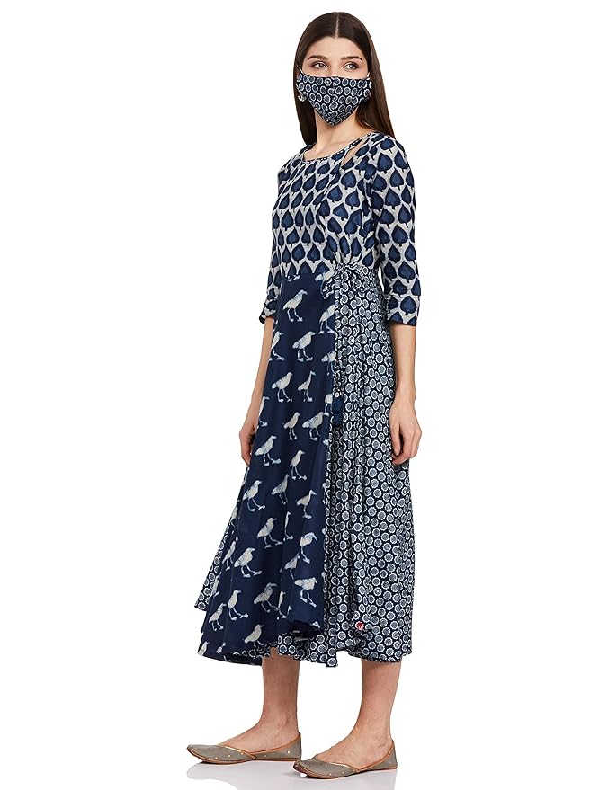 Biba - Indigo Printed Dress