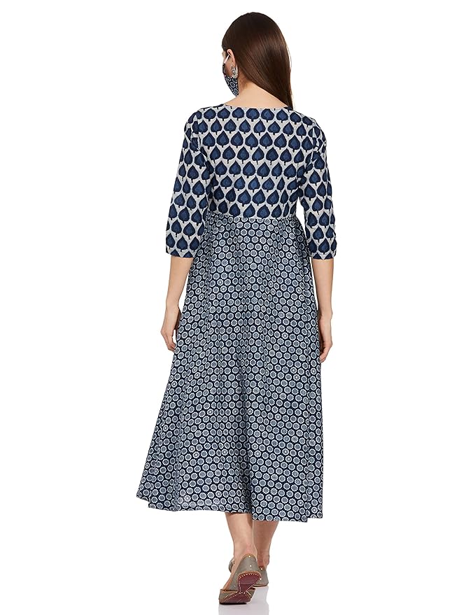 Biba - Indigo Printed Dress