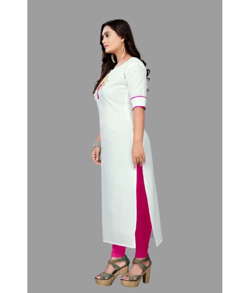 Finest White Kurti Pattern
