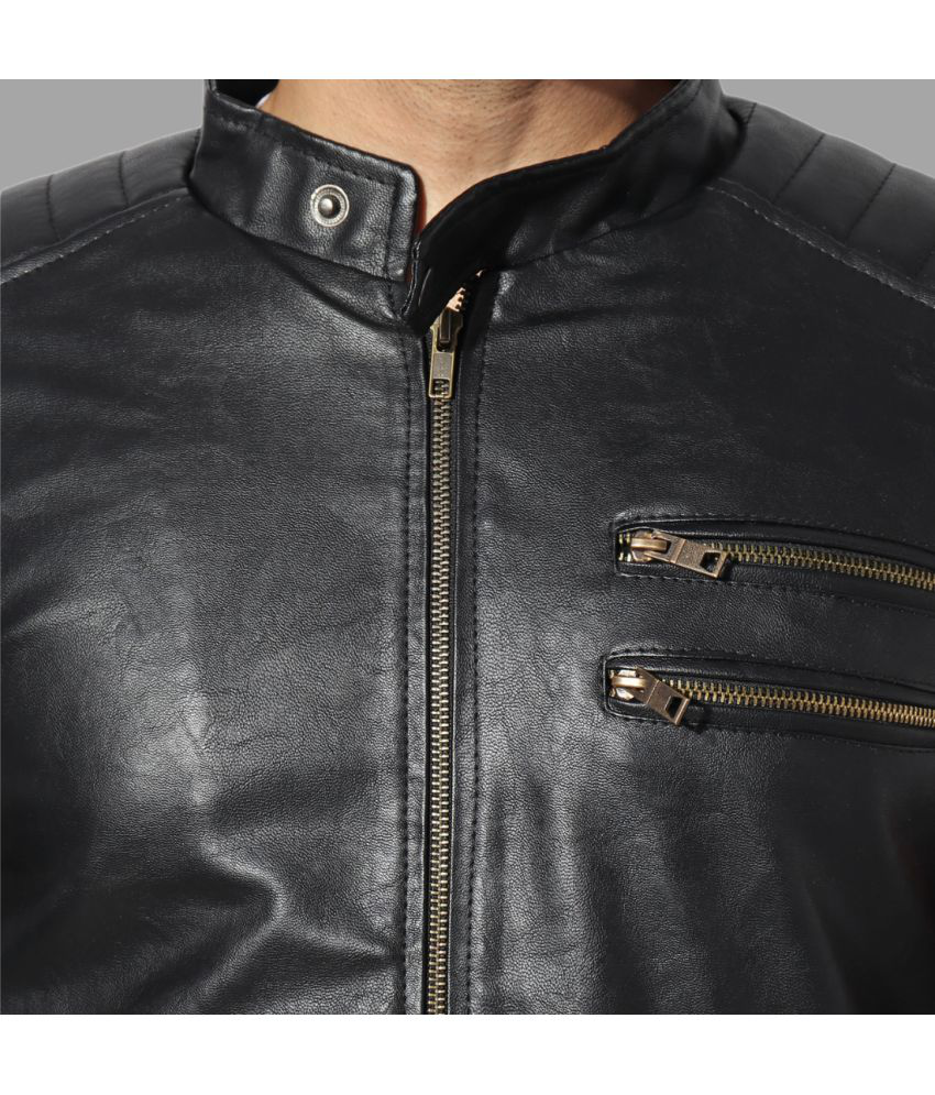 Men's leather fashion jacket