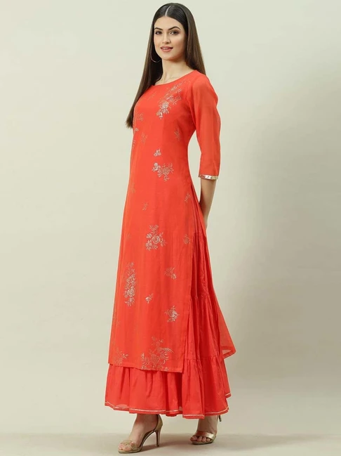 Chic and Bold: Biba's Tomato Red Kurta Dress