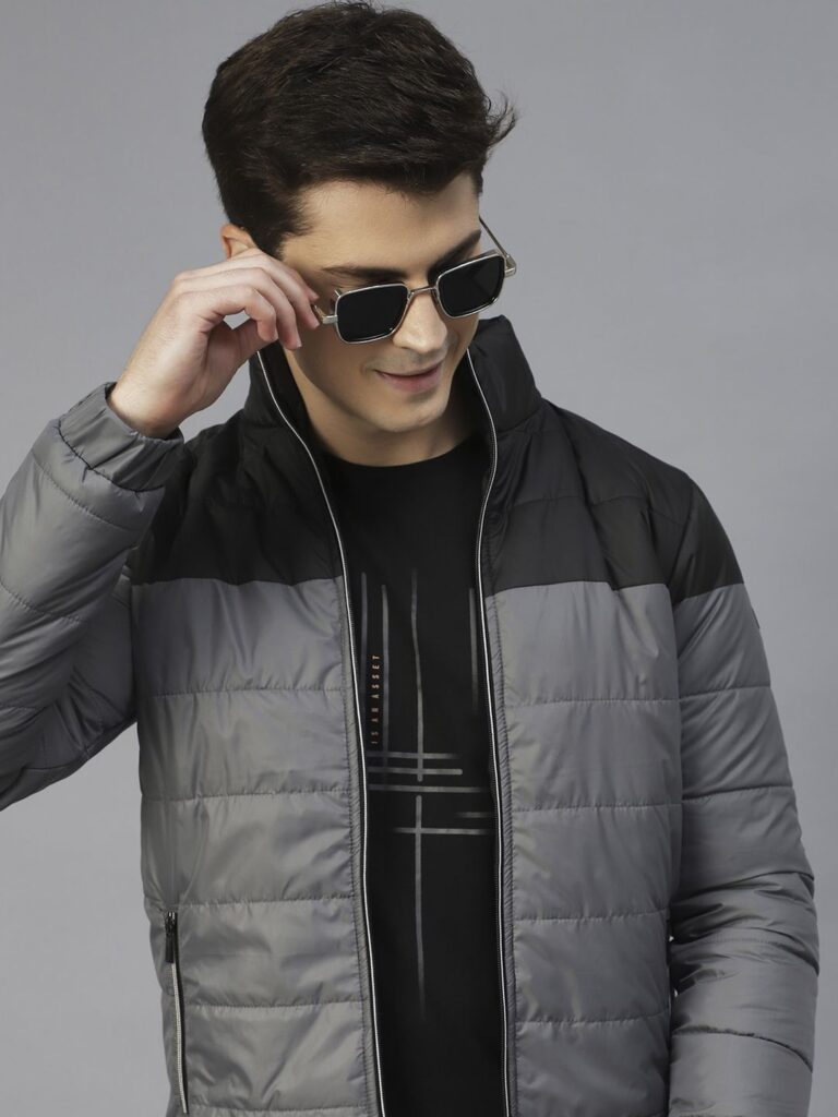 dark gray men's jacket