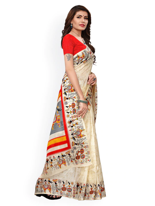 Khadi Silk Printed Saree