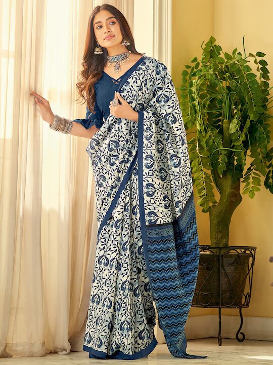 Patterned saree