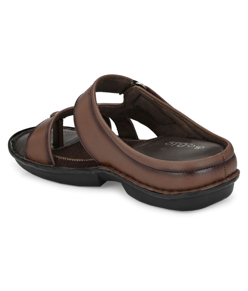 Brown flip flops