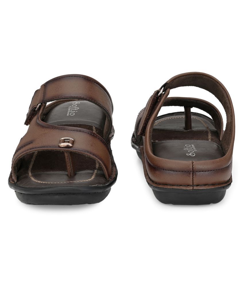 Softio elegant brown flip flops