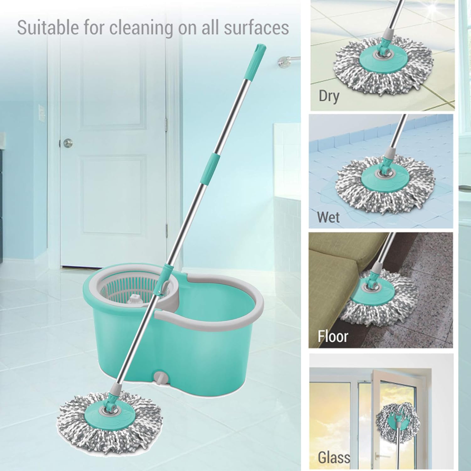 Microfiber Wheely Spin Mop