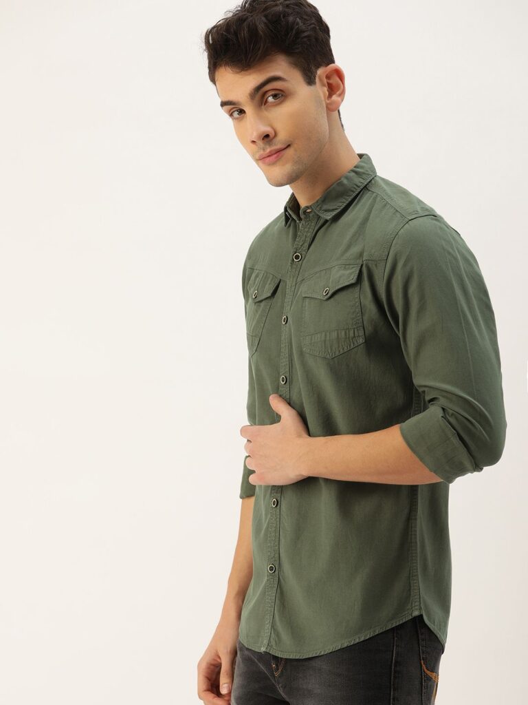 Masculine Greenish Shade Shirt