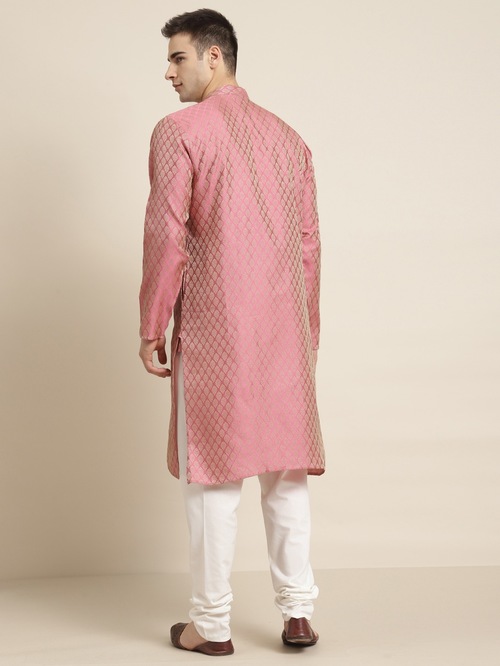 Men's pink kurta design