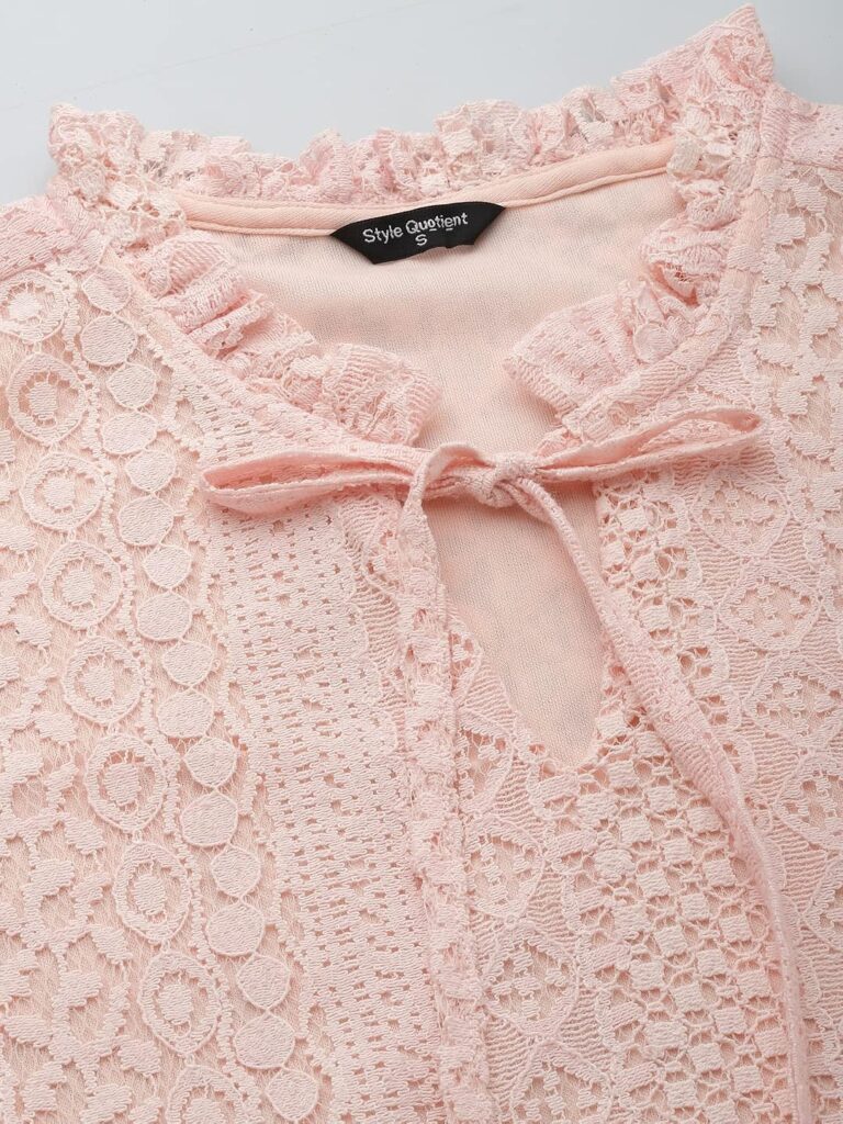 Peach Lace Shirt