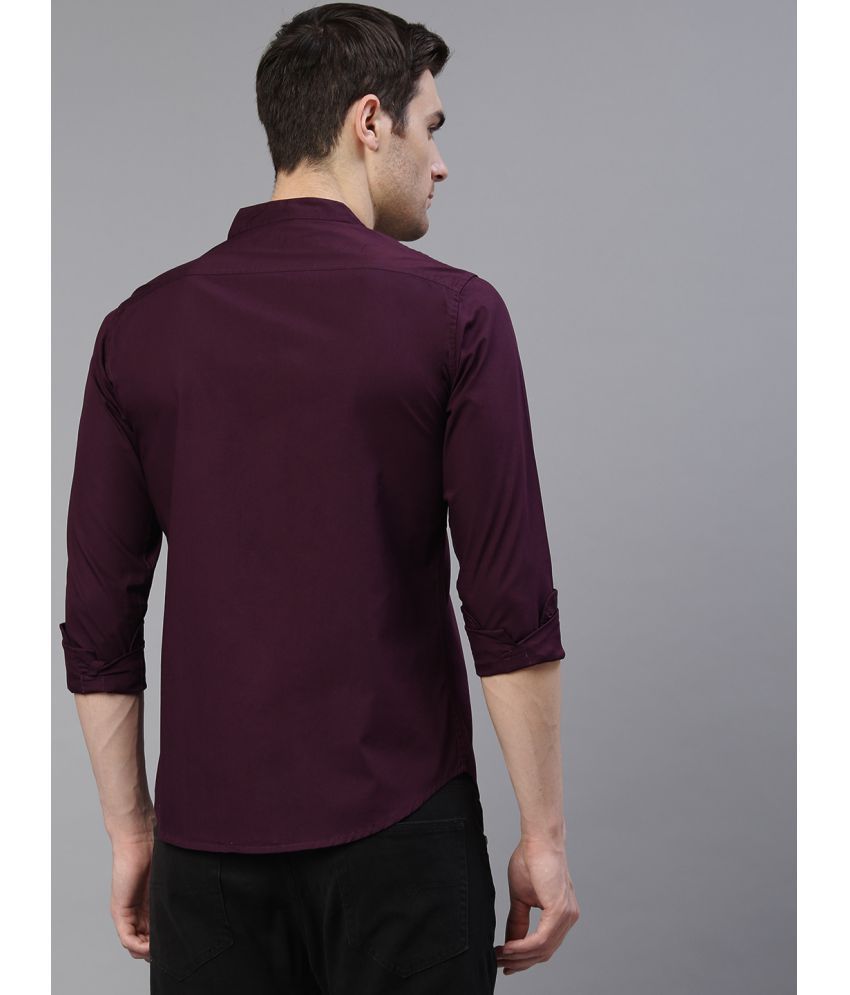 Purple cotton shirts for men