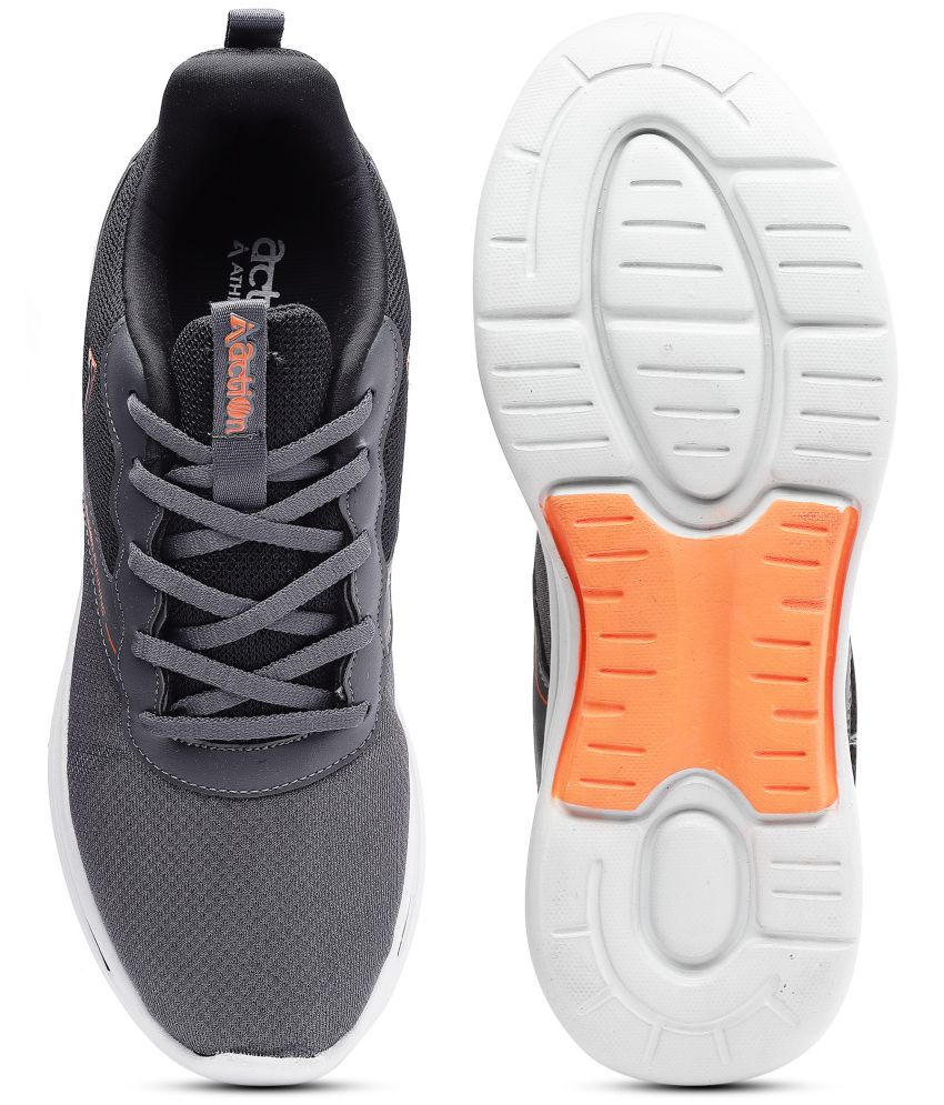 dark gray sports shoes