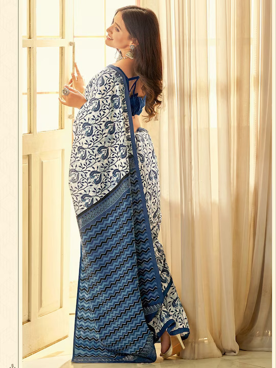 Design-printed saree