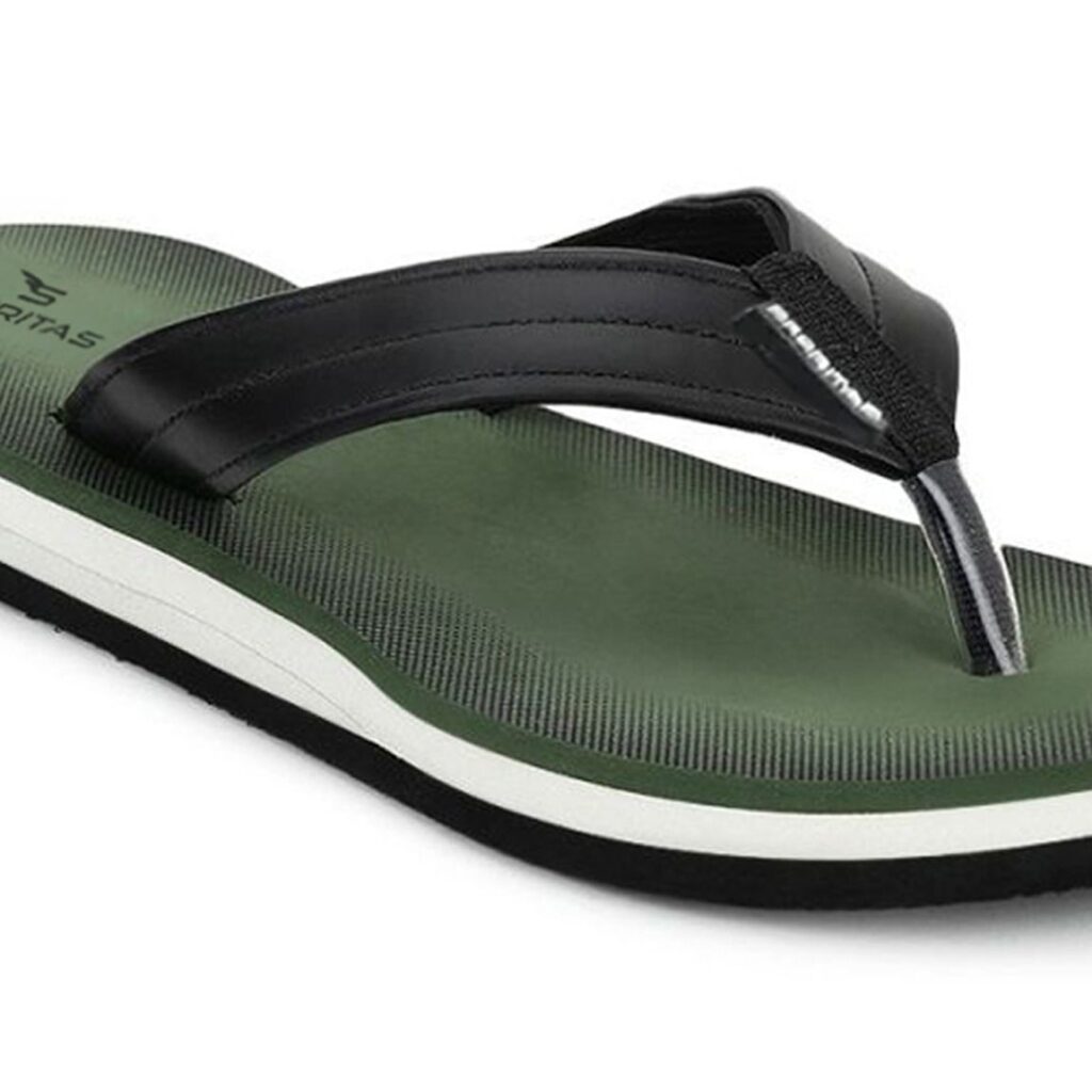 Green slip-on shoes