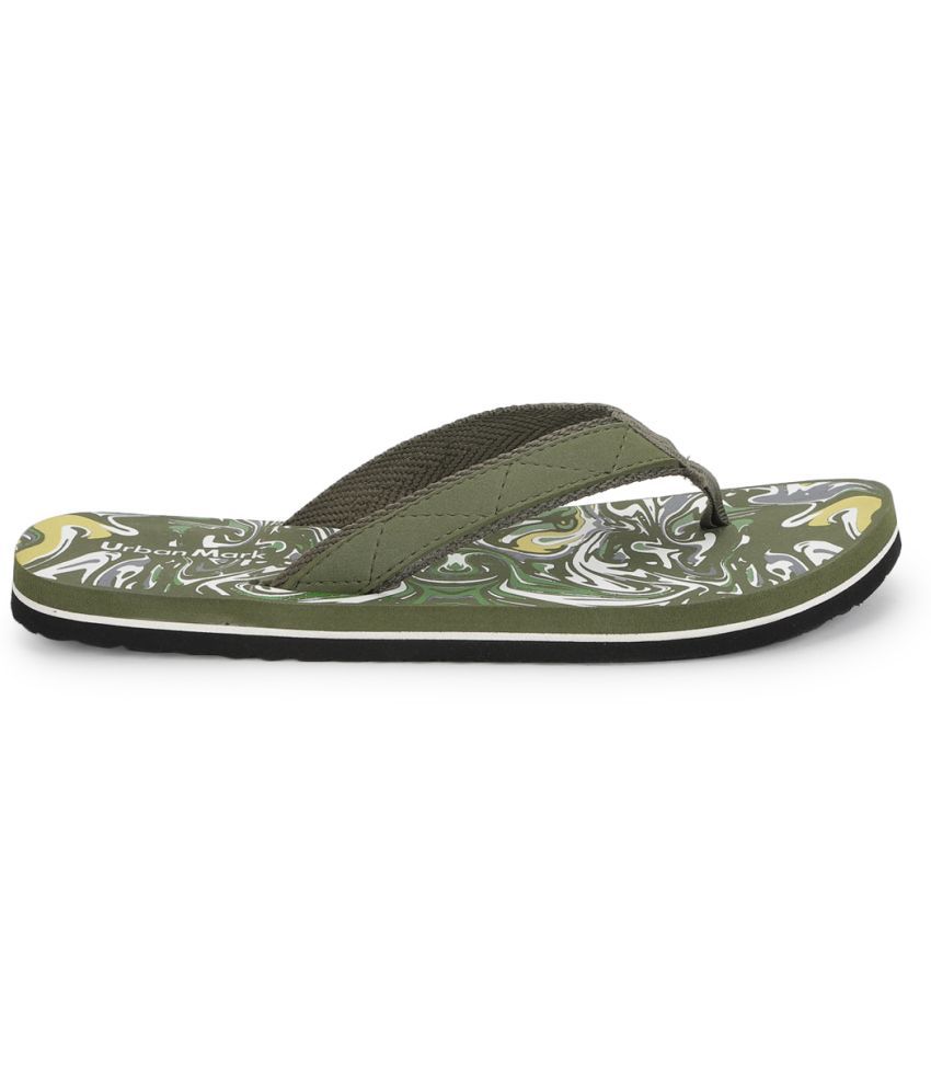 Olive-colored Thong Sandal